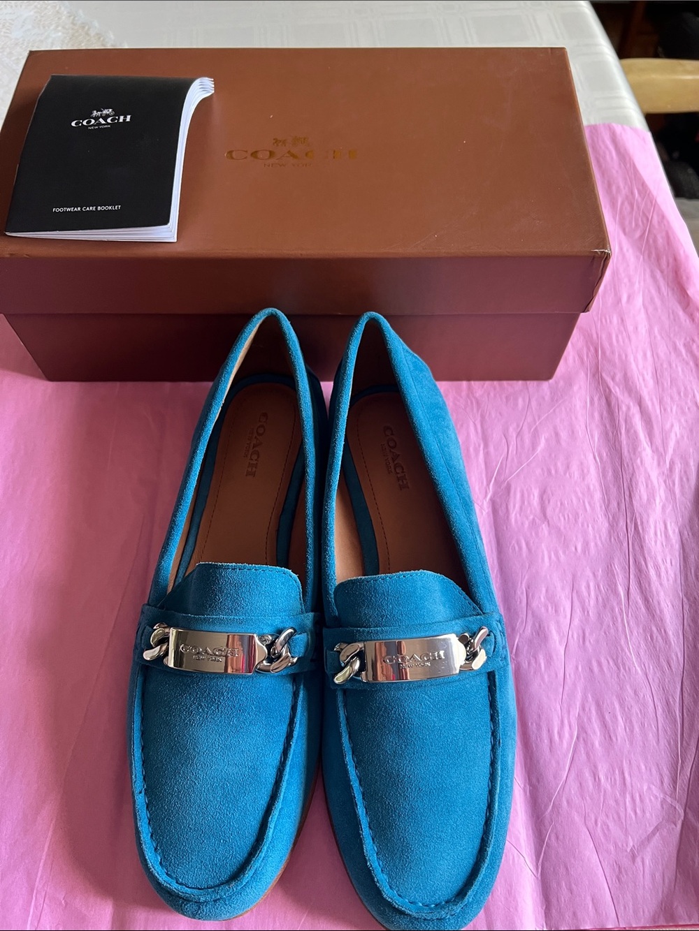 Coach ladies calf suede shoes NWT